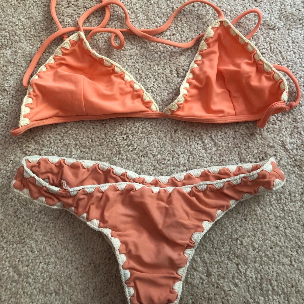 Posh Pua Bikini Set Hoku Top And Bottom in Sorbet